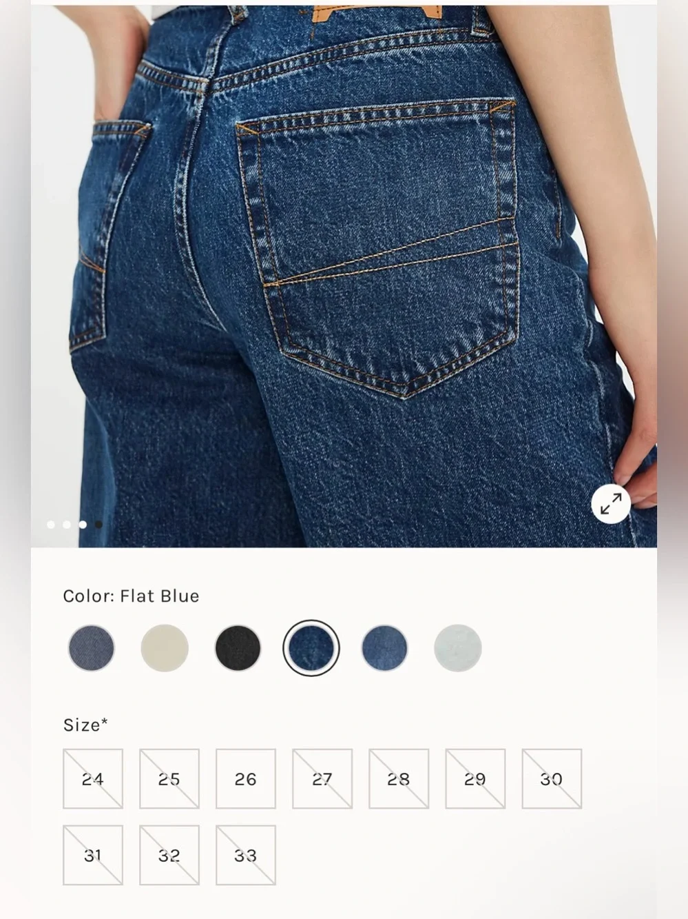 NWT Free People Dala Sling Jeans - Flat Blue - size 29